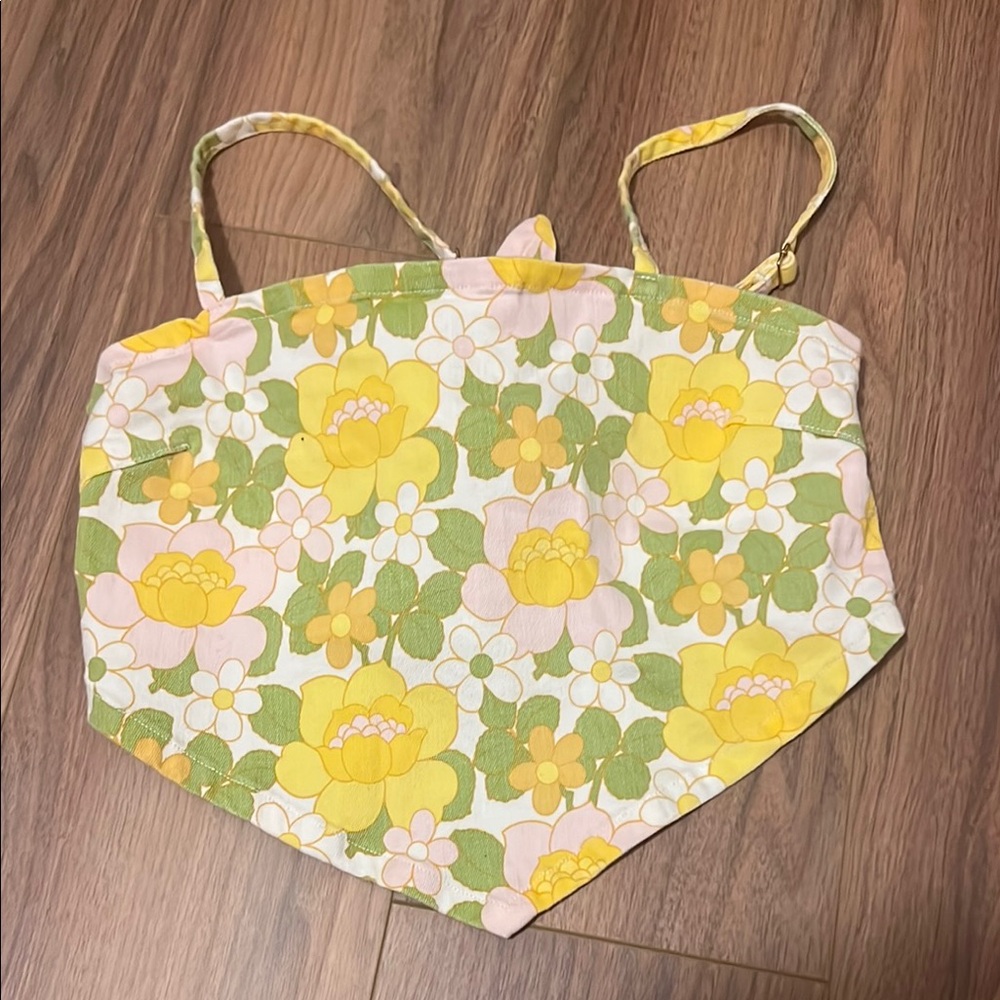Show Me Your MuMu Yellow Green Floral Bandana Cami